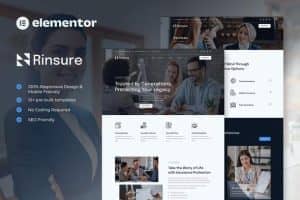 Rinsure – Insurance Agency Elementor Template Kit