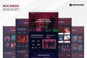 Rockway – Music Band & Musician Elementor Template Kit