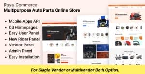 Royal eCommerce – Laravel Auto Parts Online Store