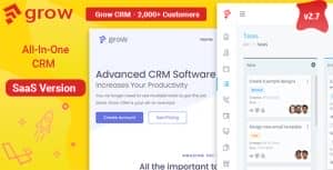 Grow CRM SaaS – Laravel Project Management – Multitenancy