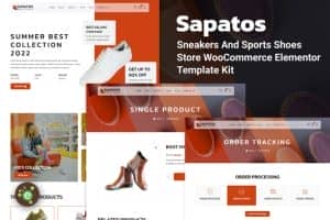 Sapatos – Sneakers & Sports Shoes Store WooCommerce Elementor Template Kit