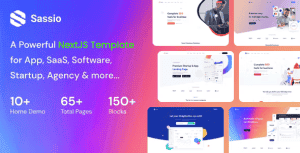 Sassio – SaaS Software & App NextJS Template