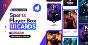 Struninn – Sports Player – UI Cards for Elementor