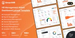 SmartHR – Laravel 11 + Html HRMS, Payroll, CRM and HR Project Management Admin Dashboard Template