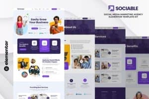 Sociable – Social Media Marketing Agency Elementor Template Kit
