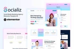 Socializ – Social Media Marketing Agency Elementor Template Kit