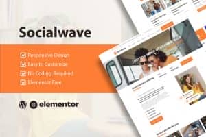 SocialWave – Social Media & Digital Marketing Service Elementor Template Kit