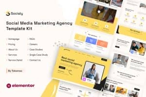 Socialy – Social Media Marketing Agency Elementor Pro Template Kit