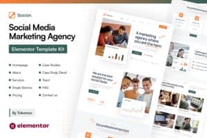Socion – Social Media Marketing Agency Elementor Pro Template Kit