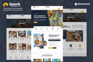 SparkConstruction – Construction Elementor Pro Template Kit