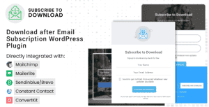 Subscribe to Download – Download after Email Subscription WordPress Plugin