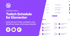 Struninn – Twitch Schedule Elementor Widget