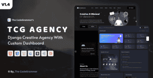 TCG AGENCY – Python Django Creative Digital Agency Script With Custom Dashboard