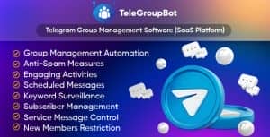 TeleGroupBot – Telegram Group Management Software (SaaS Platform)