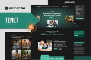Tenet – Cyber Security Services Elementor Pro Template Kit