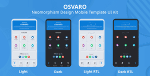 Osvaro – Neomorphism Design Mobile Template UI Kit