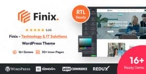 Finix – Technology & IT Solutions WordPress Theme + RTL Ready