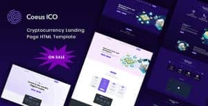 Coeus – Cryptocurrency Landing Page HTML Template