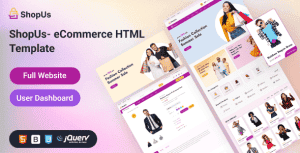 Shopus – Fashion eCommerce HTML Template