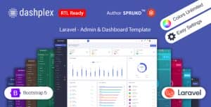 Dashplex – Laravel Dashboard Template