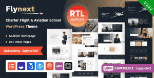 Flynext – Multipurpose Aviation WordPress Theme + RTL