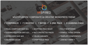 Inspired – Multipurpose Corporate and Creative Bootstrap WordPress Theme