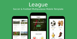 League – Soccer & Football Multipurpose Mobile Template