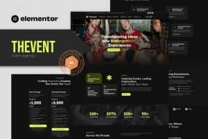 Thevent – Event Agency Elementor Template Kit