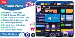 Reward Point – Daily Offer + Offerwall + Game + Spin + Dynamic Home