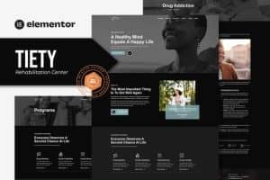 Tiety – Addiction Recovery and Rehabilitation Center Elementor Template Kit
