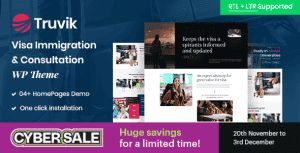 Truvik – Immigration Consulting WordPress Theme + RTL
