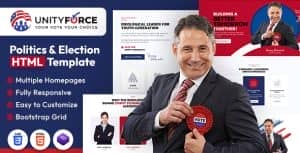 UnityForce | Politics & Election HTML Template