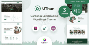 Uthan – Landscaping Gardening WordPress theme + RTL