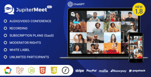 JupiterMeet Pro – White Label Video Conference with ChatGPT & SaaS