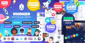 Vikinger – BuddyPress and GamiPress Social Community – WordPress Theme