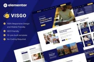 Visgo – Immigration & Visa Consulting Elementor Template Kit