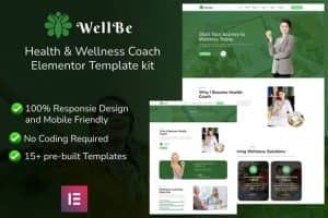 Wellbe – Health & Wellness Coach Elementor Template kit