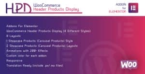 WooCommerce Header Products Display for Elementor – WordPress Plugin