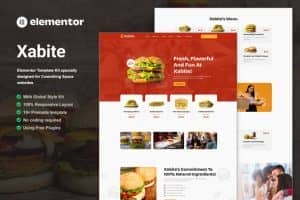 Xabite – Burger Fast Food Elementor Template Kit