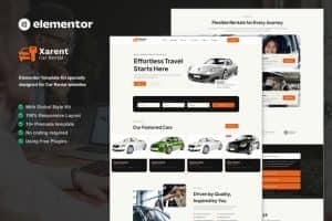 Xarent – Car Rental Elementor Template Kit