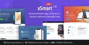 xSmart – App Landing Page WordPress Theme in Tech Presentation, Promo Marketing & Advertising Agency