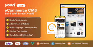 YOORI eCommerce | Single & Multi-Vendor PWA Marketplace CMS