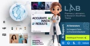 Lab – Pharmacy, Laboratory & Research WordPress Theme