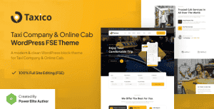 Taxico – Taxi Company & Online Cab Service FSE WordPress Theme