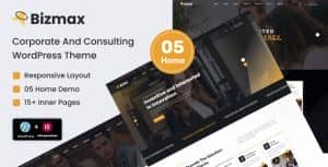 Bizmax – Corporate And Consulting Business WordPress Theme