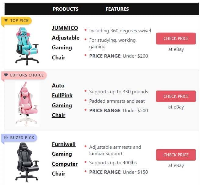 NicheTable (Premium) – Best Responsive Comparison Table for Gutenberg Editor