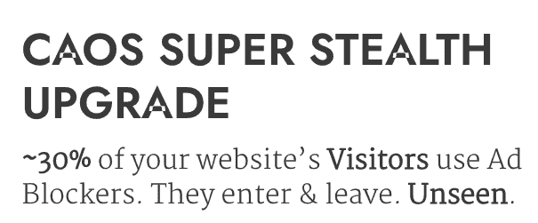 CAOS | Stealth Upgrade – Host Google Analytics Locally for WordPress
