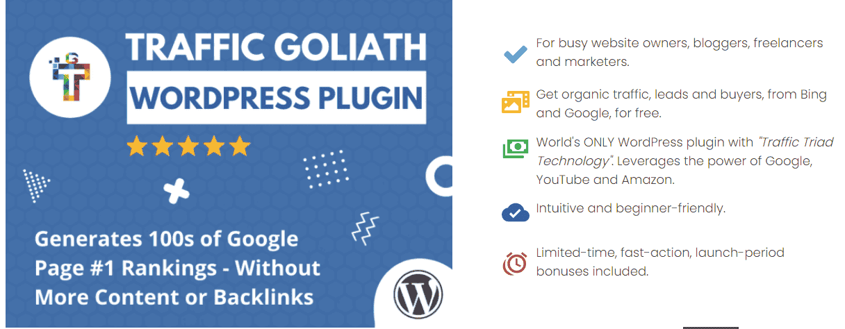 Traffic Goliath PRO – Generates 100s of Google Page #1 Rankings