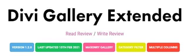 Divi Gallery Extended