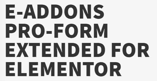 e-ProForm Extended – e-Addons for Elementor